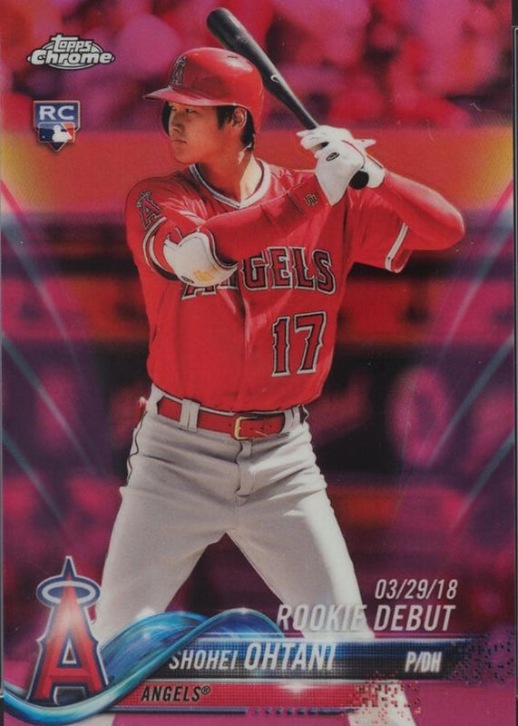 Shohei Ohtani 2018 Topps Chrome Update #HMT32 Rookie Debut - Pink