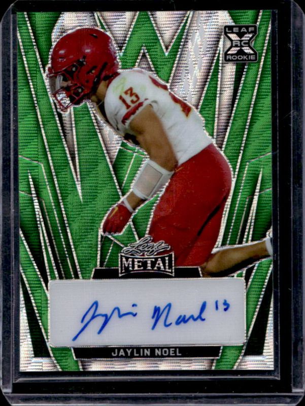 Jaylin Noel 2024 Leaf Metal #BA-JN1 Autographs Wave - Green /2 RAW