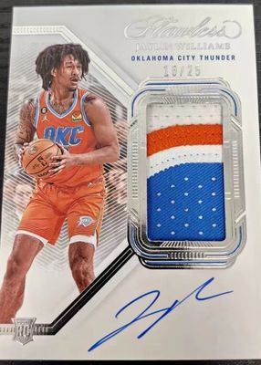 2022 Flawless #VPA-JYW Vertical Patch Autographs /25