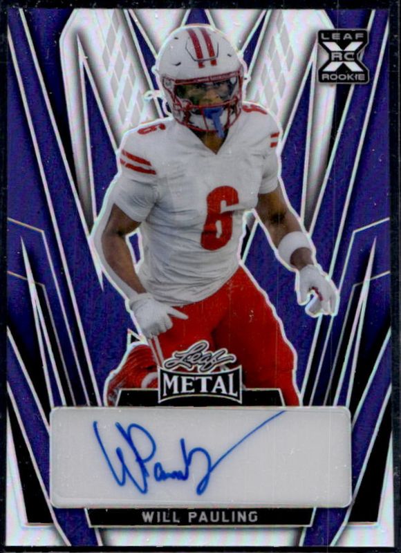 Will Pauling 2024 Leaf Metal #BA-WP1 Autographs - Prismatic Purple /8 RAW