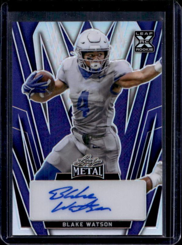 Blake Watson 2024 Leaf Metal #BA-BW1 Autographs - Prismatic Purple /8 Rookie RAW