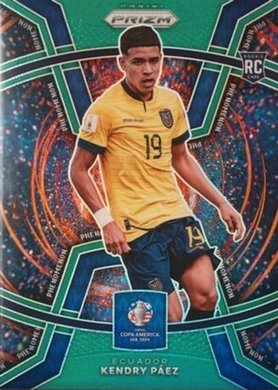 Kendry Paez 2024 Prizm Copa America #9 Phenomenon - Green /5 Rookie RAW