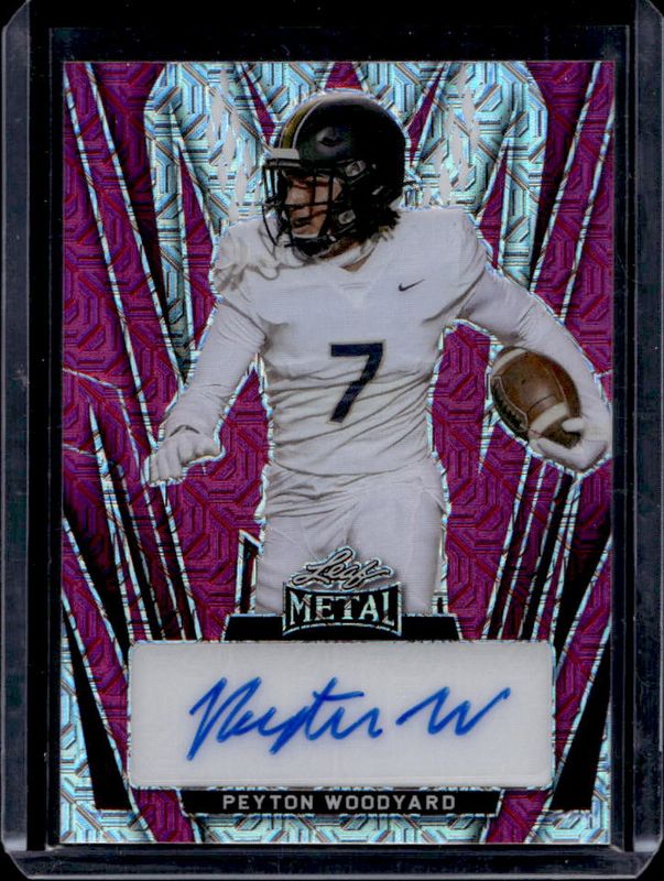 Peyton Woodyard 2024 Leaf Metal #BA-PW1 Autographs - Mojo Pink /6 RAW