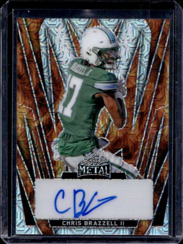 Chris Brazzell 2024 Leaf Metal #BA-CB2 Autographs - Mojo Fire /6 RAW