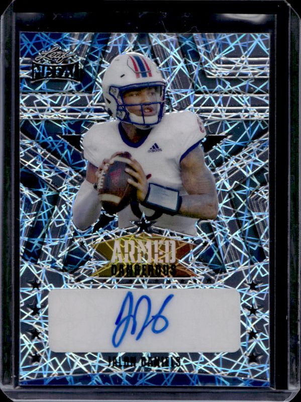Jalon Daniels 2024 Leaf Metal #AD-JD2 Armed & Dangerous Autographs - Laser Earth /1 RAW