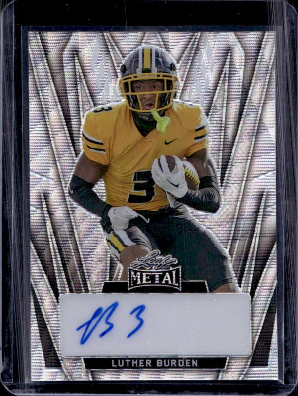 Luther Burden III 2024 Leaf Metal #BA-LB1 Autographs Wave - Silver /7 RAW