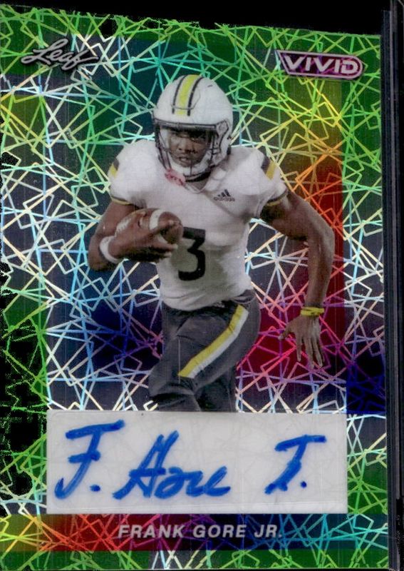 Frank Gore 2024 Leaf Metal #BA-FGJ Autographs - Laser Red /1 RAW