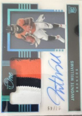 2021 One #128 Premium Rookie Patch Autographs - Blue (/49)