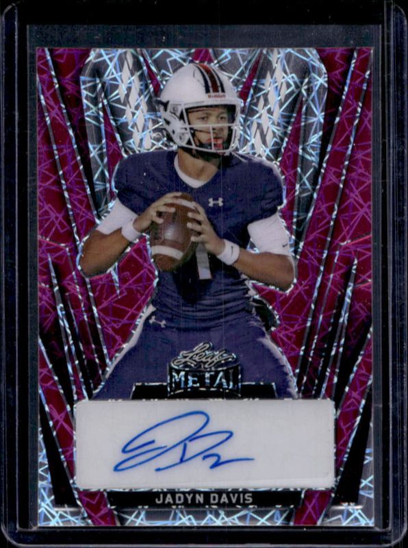 Jadyn Davis 2024 Leaf Metal #BA-JD1 Autographs - Laser Pink /3 RAW
