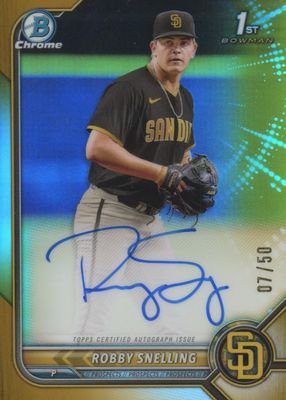 Robby Snelling 2022 Bowman Draft #CDA-RS Chrome DP Auto