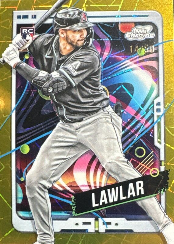 Jordan Lawlar 2024 Topps Chrome Cosmic #105 Gold Interstellar Refractor /50 Rookie RAW