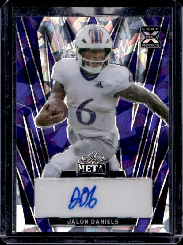 Jalon Daniels 2024 Leaf Metal #BA-JD2 Autographs - Crystal Purple /6 RAW
