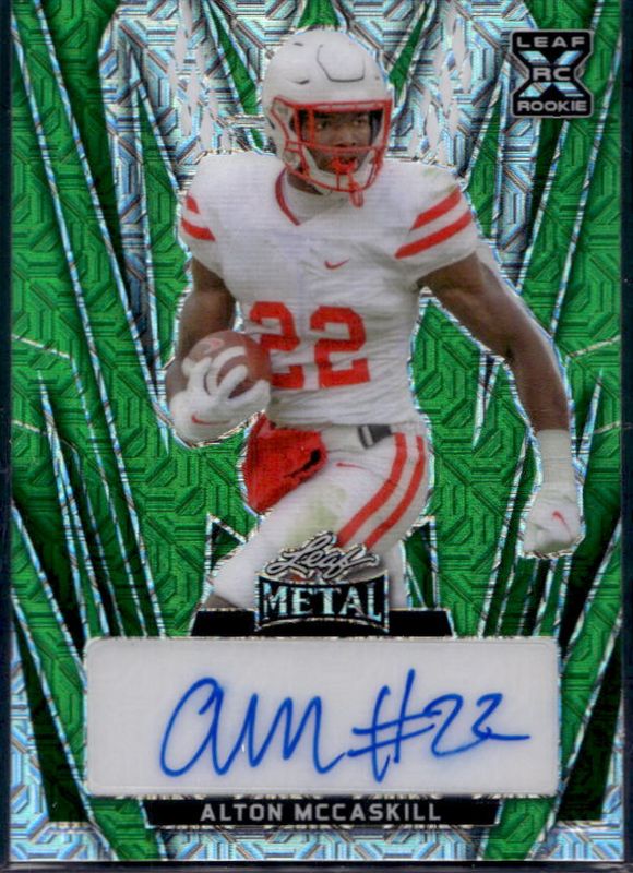 Alton McCaskill 2024 Leaf Metal #BA-AMC Autographs - Mojo Green /4 Rookie RAW