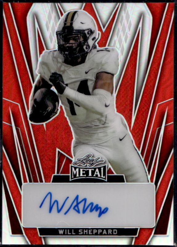 Will Sheppard 2024 Leaf Metal #BA-WS1 Autographs - Prismatic Red /3 RAW