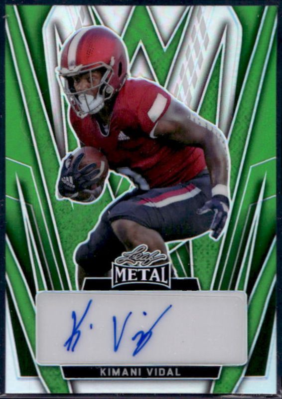 Kimani Vidal 2024 Leaf Metal #BA-KV1 Autographs - Prismatic Green /5 Rookie RAW