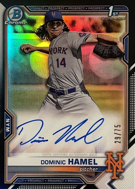 2021 Bowman Draft #CDA-DH Chrome DP Auto - Black Refractor /75 (1st)