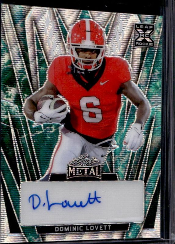Dominic Lovett 2024 Leaf Metal #BA-DL1 Autographs Wave Water /2 RAW
