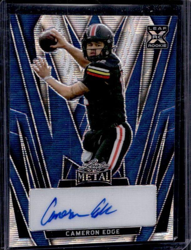 Cameron Edge 2024 Leaf Metal #BA-CE1 Autographs Wave - Blue /6 RAW