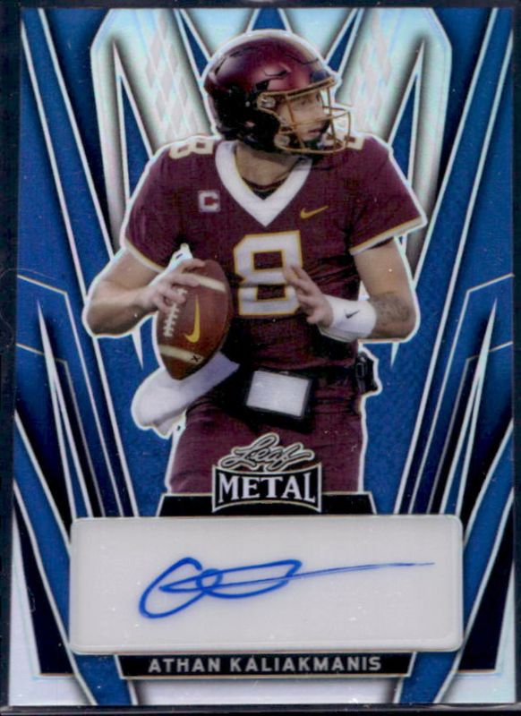 Athan Kaliakmanis 2024 Leaf Metal #BA-AK1 Autographs Prismatic - Blue /9 RAW