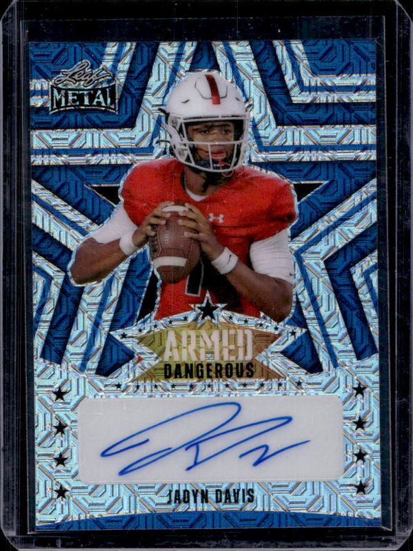 Jadyn Davis 2024 Leaf Metal #AD-JD1 Armed & Dangerous Autographs - Mojo Blue /8 RAW