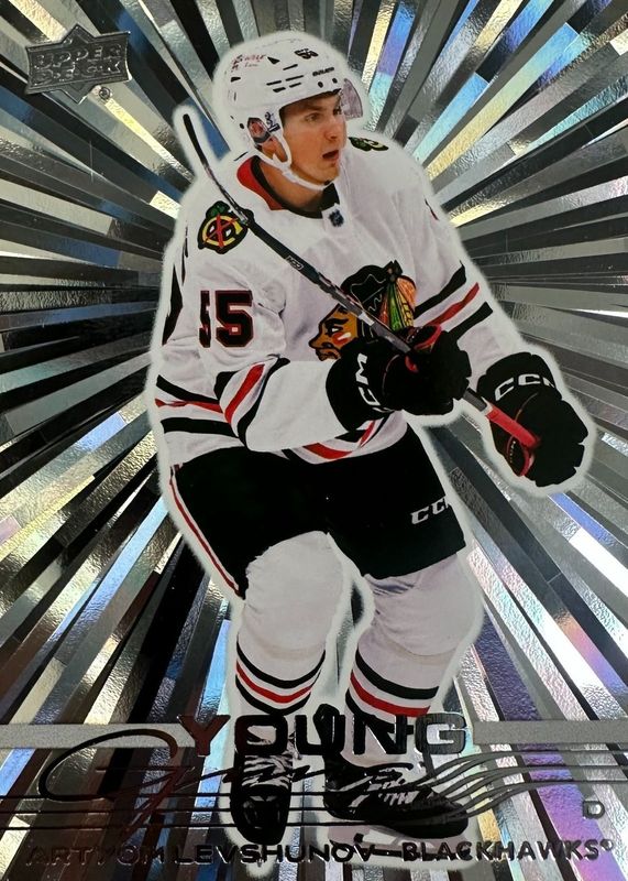 Artyom Levshunov 2025 Upper Deck #201 Young Guns - Outburst Silver Rookie RAW