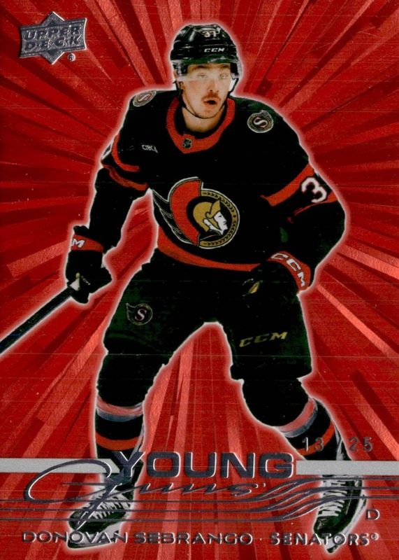 2025 Upper Deck #229 Young Guns - Outburst Red /25