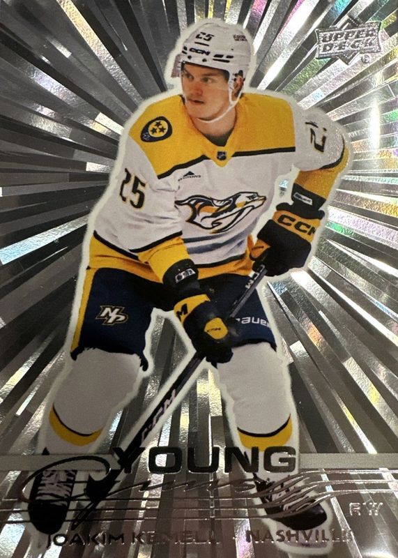 Joakim Kemell 2025 Upper Deck #237 Young Guns - Outburst Silver Rookie RAW
