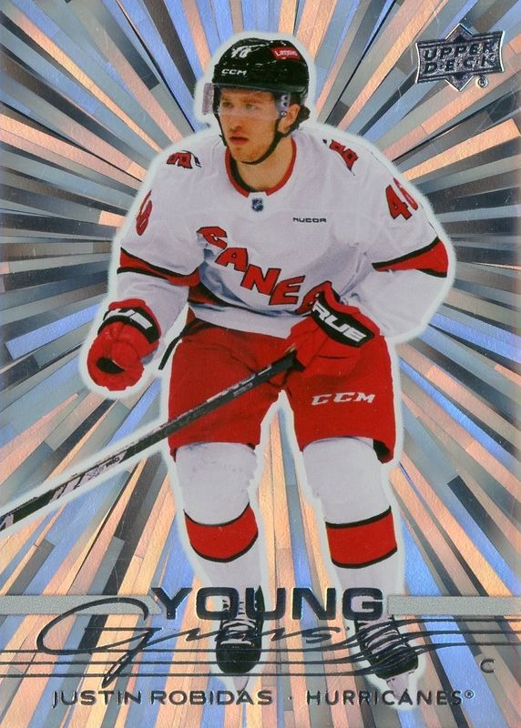 Justin Robidas 2025 Upper Deck #243 Young Guns - Outburst Silver Rookie SGC 9.5