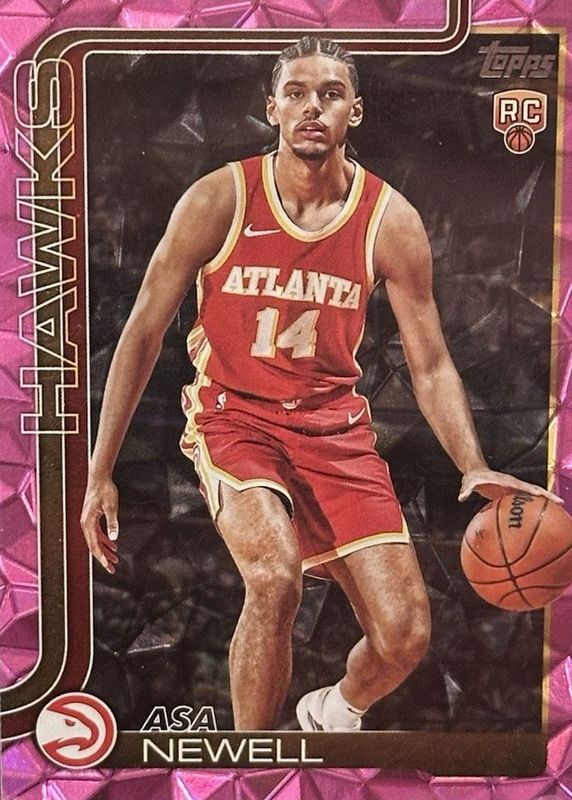 Asa Newell 2025 Topps #223 Pink Diamante Foil Rookie RAW