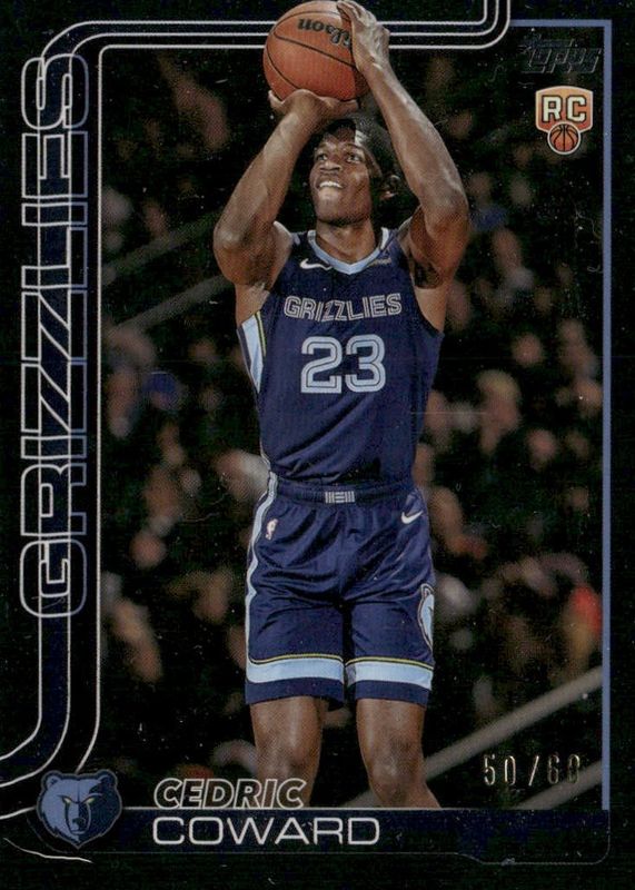 Cedric Coward 2025 Topps #211 Black /68 Rookie RAW