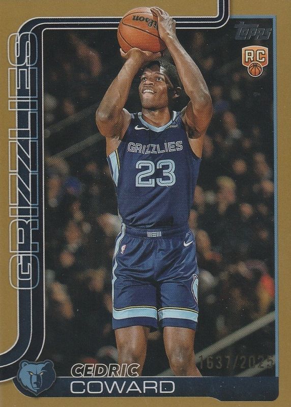 Cedric Coward 2025 Topps #211 Gold /2025 Rookie RAW