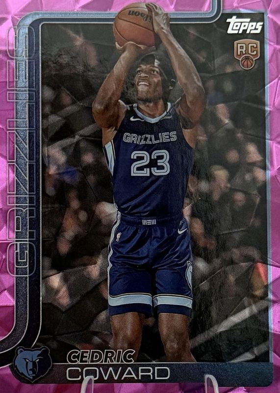 Cedric Coward 2025 Topps #211 Pink Diamante Foil Rookie RAW