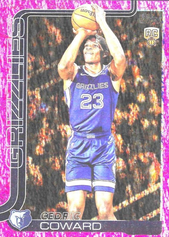 Cedric Coward 2025 Topps #211 Pink Holo Foil Rookie RAW