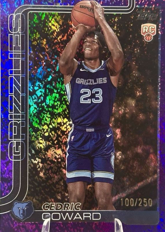 Cedric Coward 2025 Topps #211 Purple Holo Foil /250 Rookie RAW