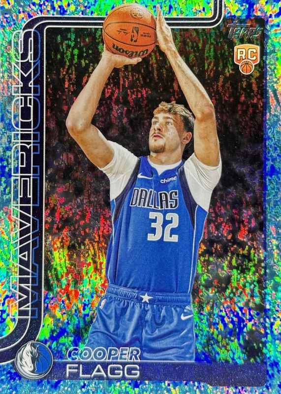 Cooper Flagg 2025 Topps #201 Aqua Holo Foil Rookie RAW