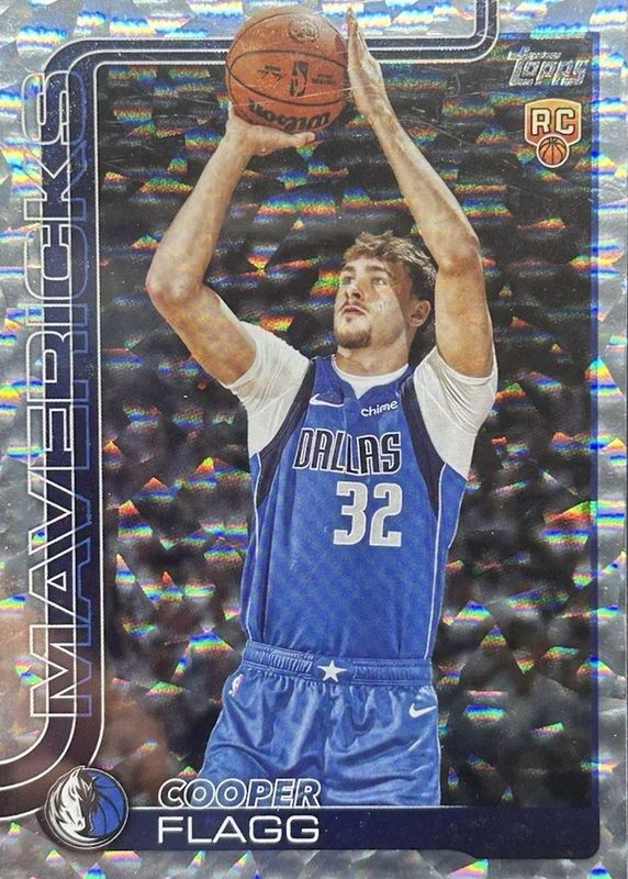Cooper Flagg 2025 Topps #201 Crackleboard Foil Rookie RAW