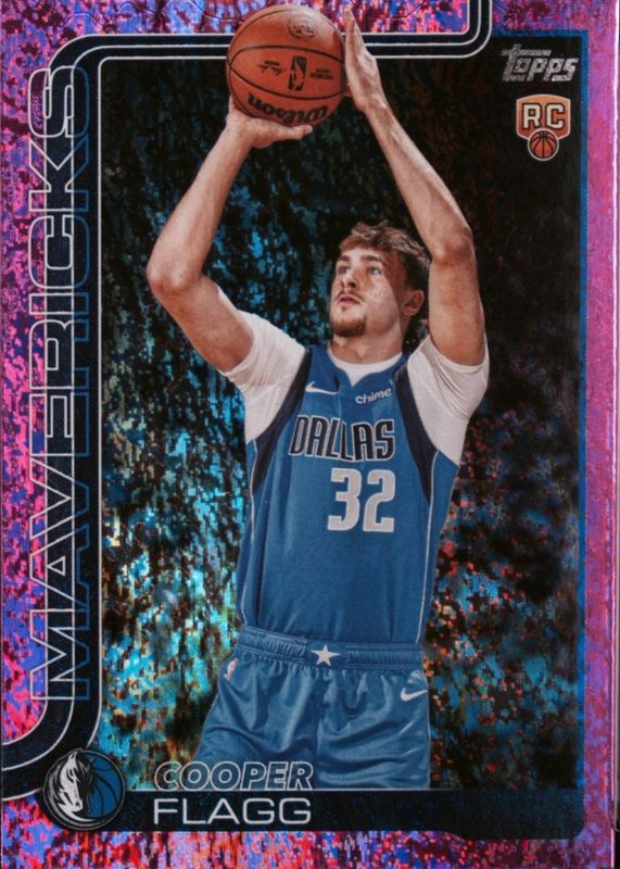 Cooper Flagg 2025 Topps #201 Pink Holo Foil Rookie RAW