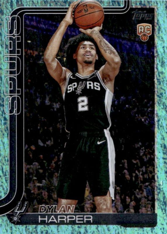 Dylan Harper 2025 Topps #202 Aqua Holo Foil Rookie RAW