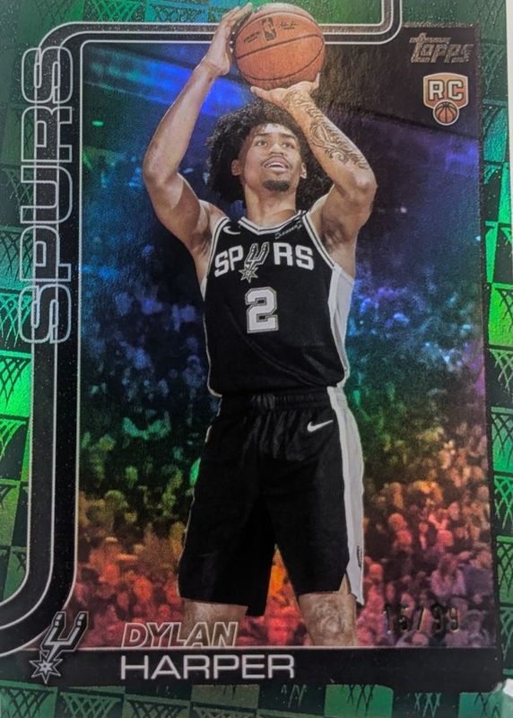 Dylan Harper 2025 Topps #202 Season Tip-Off Green Foilboard /99 Rookie RAW