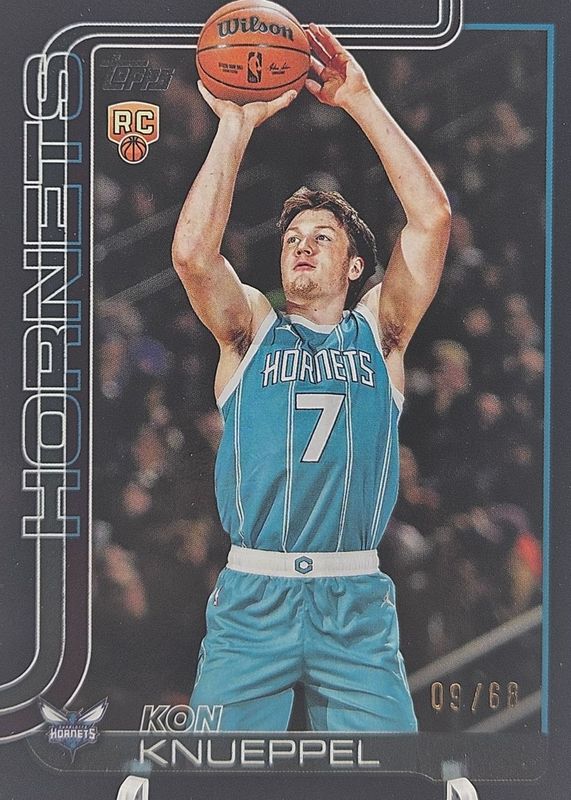 Kon Knueppel 2025 Topps #204 Black /68 Rookie RAW