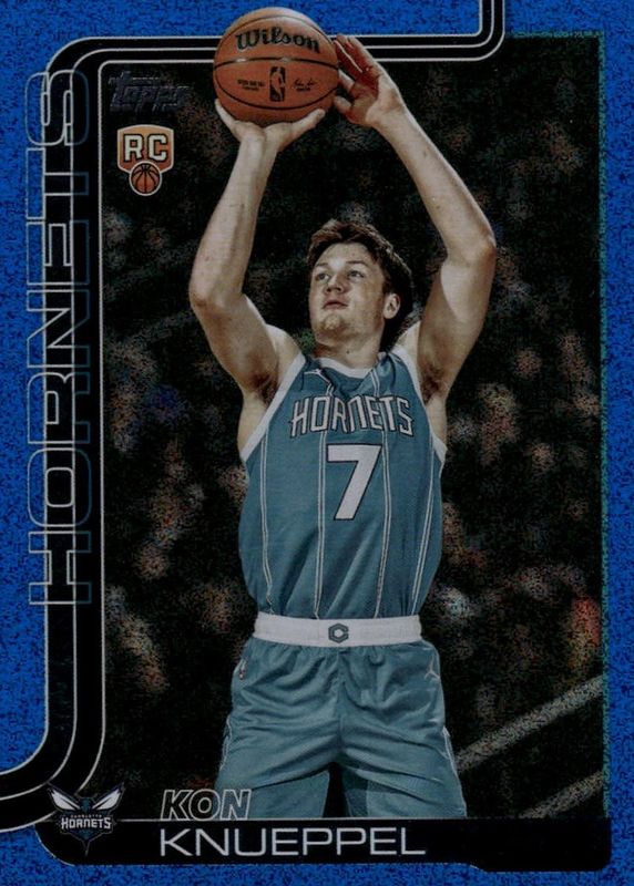 Kon Knueppel 2025 Topps #204 Blue Sandglitter Rookie RAW