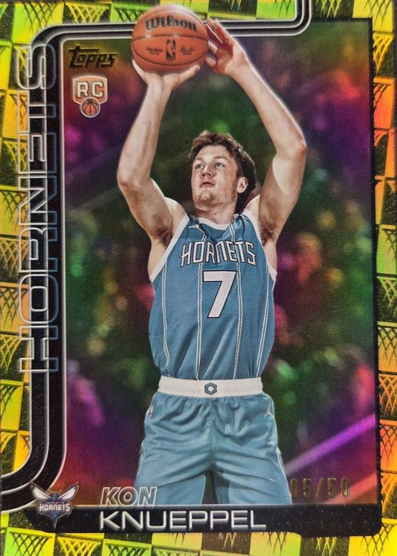 Kon Knueppel 2025 Topps #204 Season Tip-Off Gold Foilboard /50 Rookie RAW