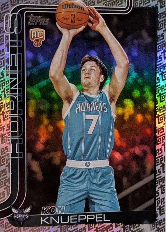 Kon Knueppel 2025 Topps #204 Topps Foil Pattern Rookie RAW