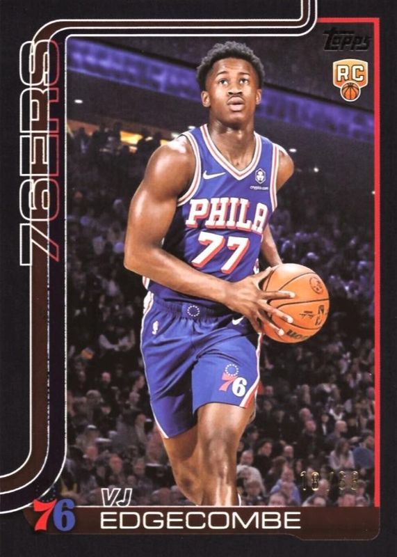 VJ Edgecombe 2025 Topps #203 Black /68 Rookie RAW