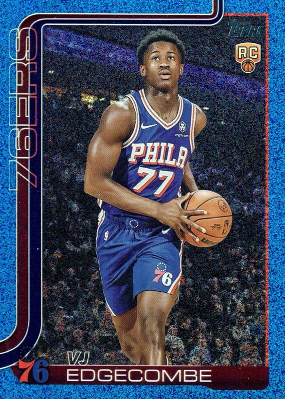 VJ Edgecombe 2025 Topps #203 Blue Sandglitter Rookie RAW
