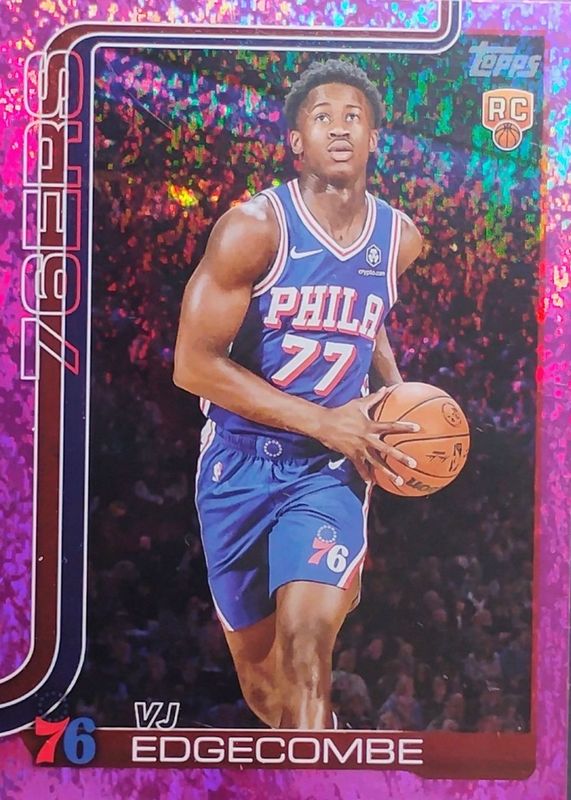 VJ Edgecombe 2025 Topps #203 Pink Holo Foil Rookie RAW