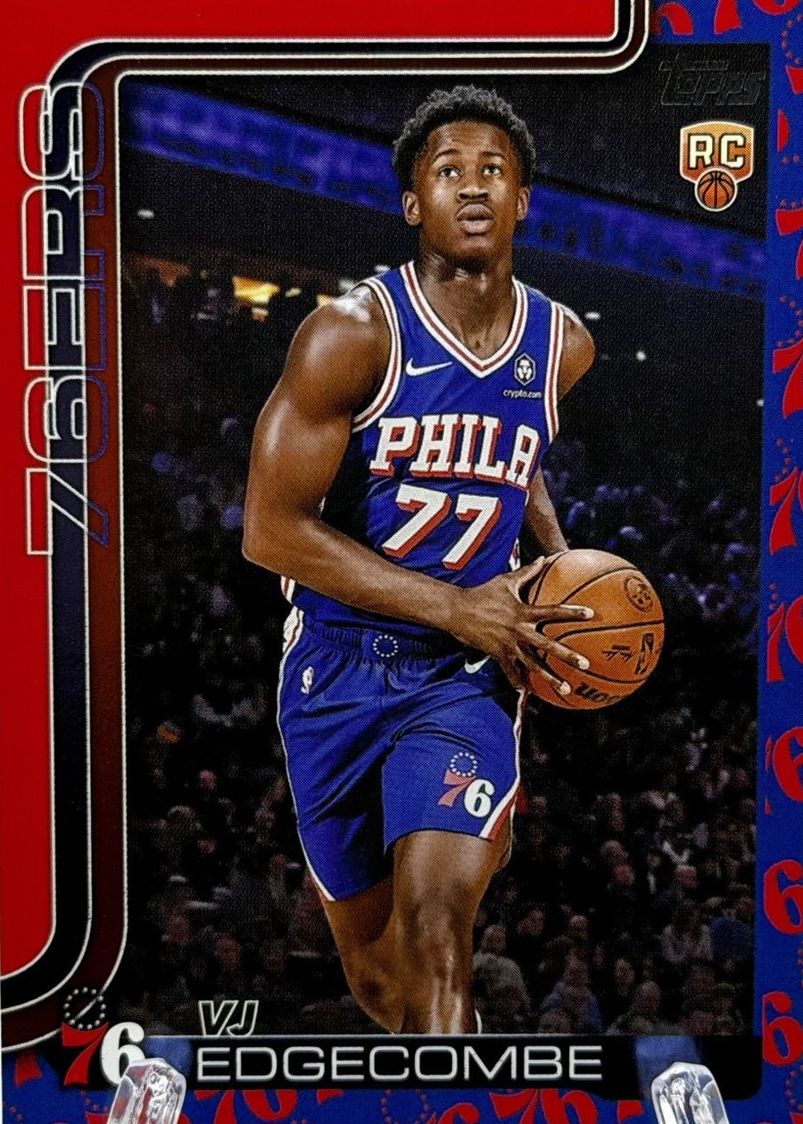 VJ Edgecombe 2025 Topps #203 Team Color Border Variation Price