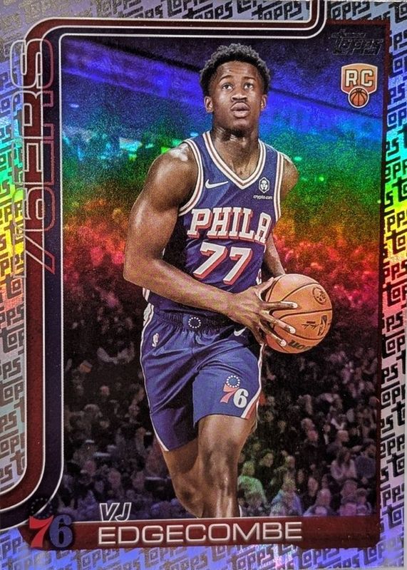 VJ Edgecombe 2025 Topps #203 Topps Foil Pattern Rookie RAW
