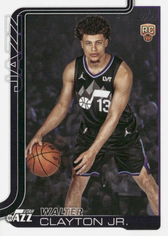 Walter Clayton Jr. 2025 Topps #218 Base Rookie RAW