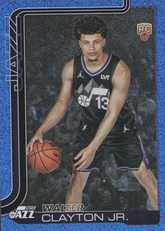 Walter Clayton Jr. 2025 Topps #218 Blue Sandglitter Rookie SGC 9.5